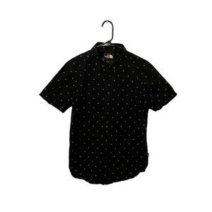 The North Face Shirt Short Sleeve Gray Geometric Outdoor Hiking Small